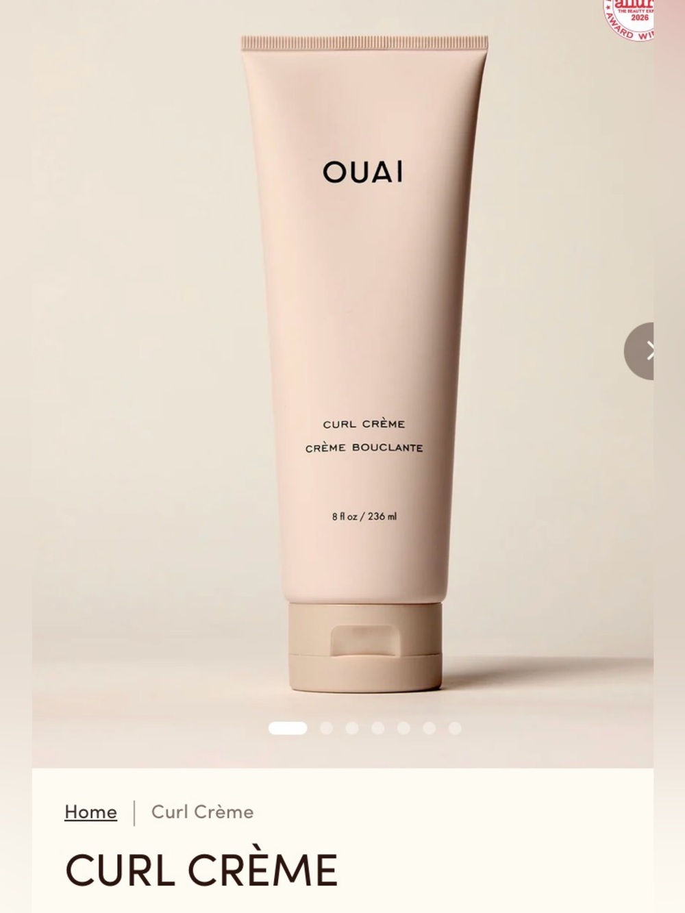 OUAI Curl Crème - Pale Pink Tube